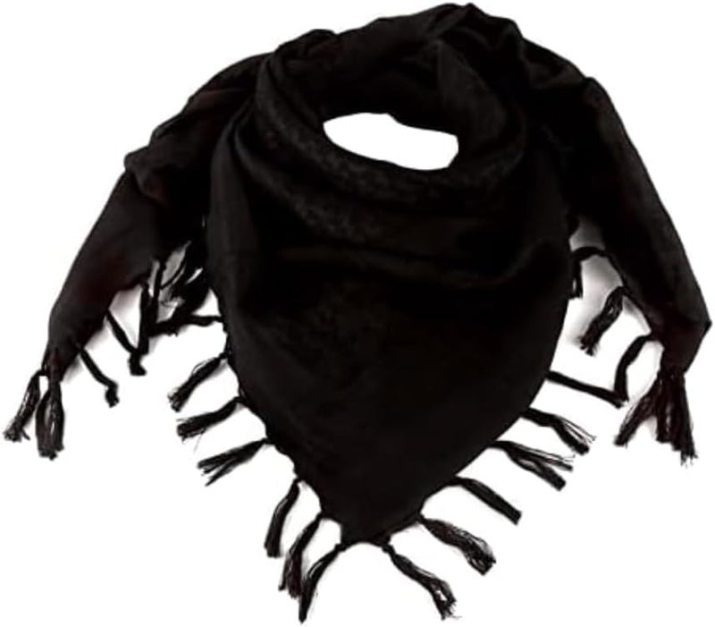 SHOPUKASA Cotton Shemagh Tactical Military Scarf Palestine Scarf Keffiyeh Head Neck Wrap gifts for Men & Women + Paper Bag - Image 5